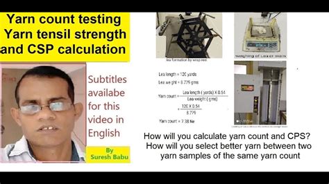 yarn strength tester inc|yarn tensile strength calculation.